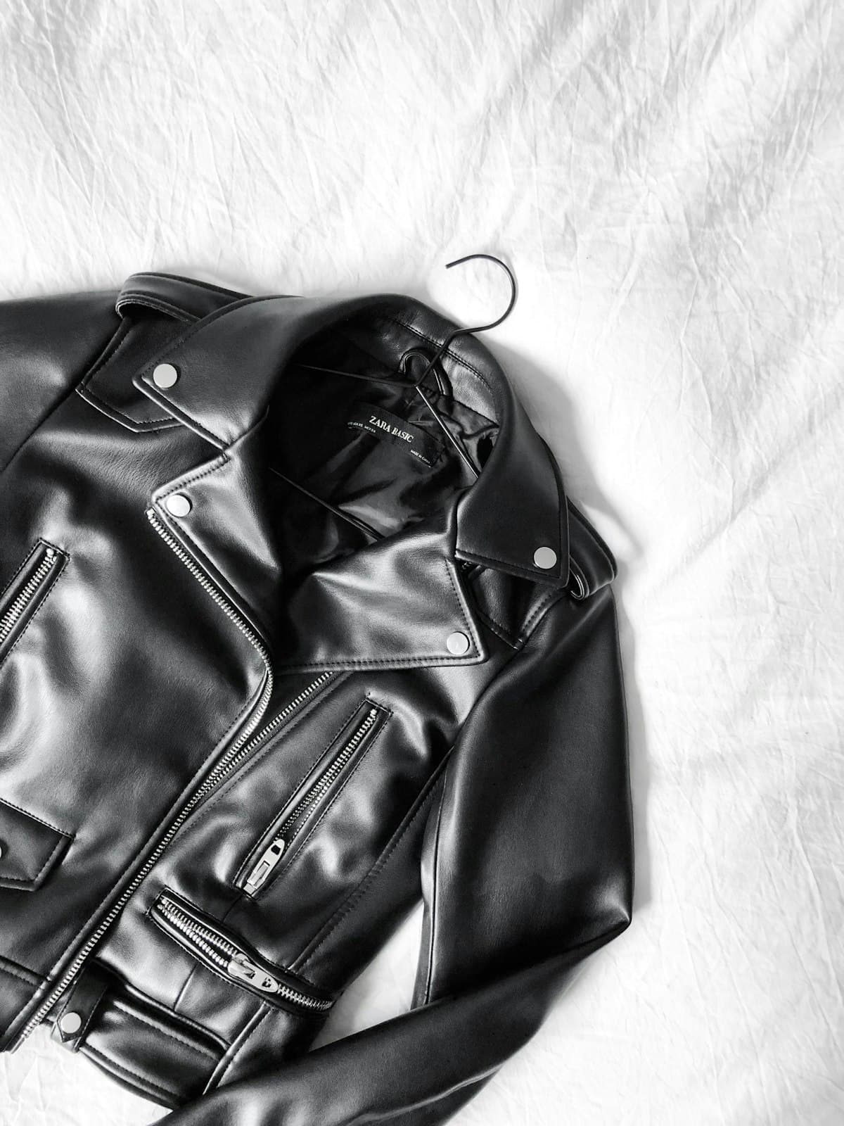 Leather jacket denim